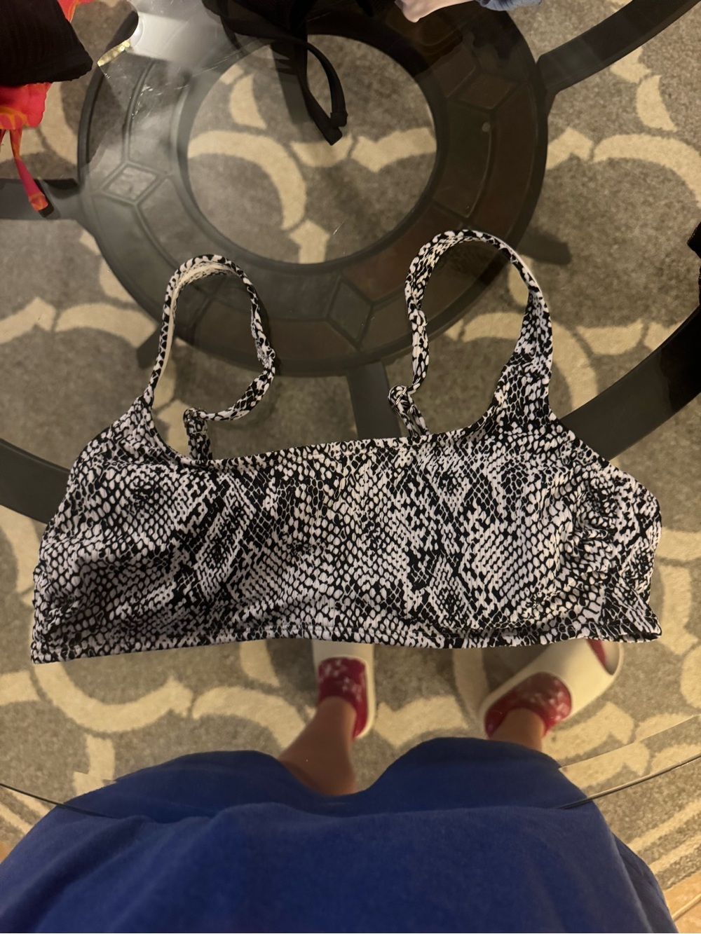 snake skin bikini top